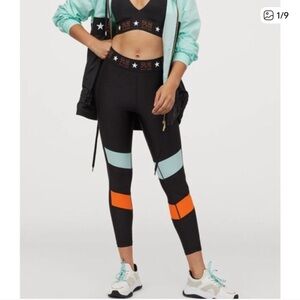 P.E Nation x H&M 7/8 Black Leggings Set - Small